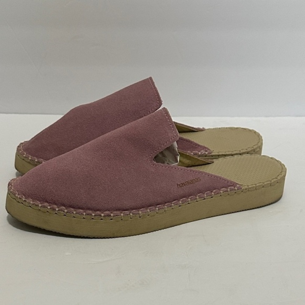 Havaianas Women's Mauve Suede Mules 7 or 37